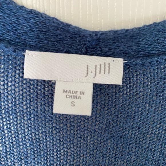 J.jill Linen Blend Open Front Cardigan Size Small - Picture 4 of 5